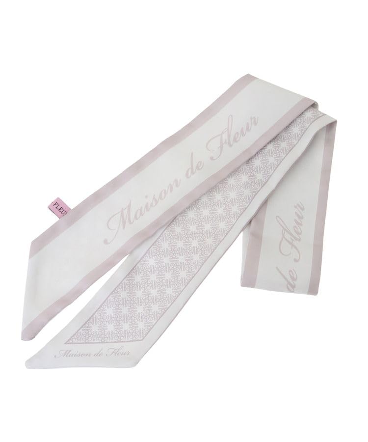 

de Apparel FLUER Monogram Scarf for Pink Beige [Maison Fleur] Women,