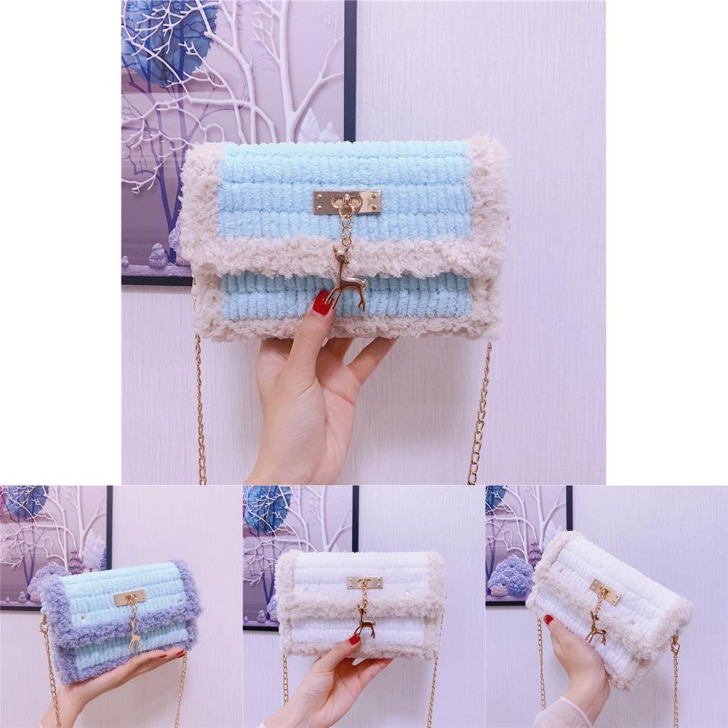 Handwoven Bag Diy Ice Grid Mesh Yarn Material Kit For Women Style