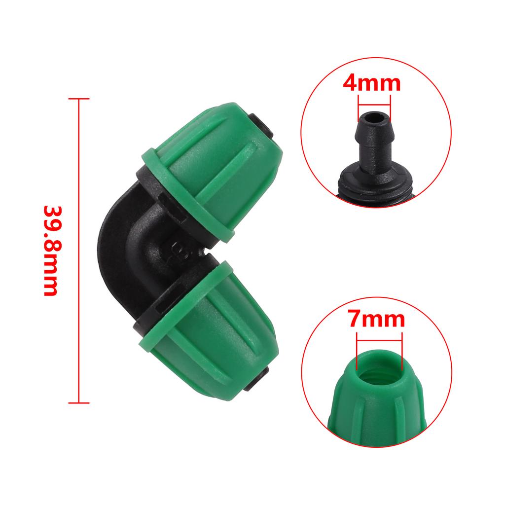 1/4" Pipe Plastic Locking Connector Barb Coupling Irrigation Connector Garden Watering Irrigation Diverter Pipe Fittings