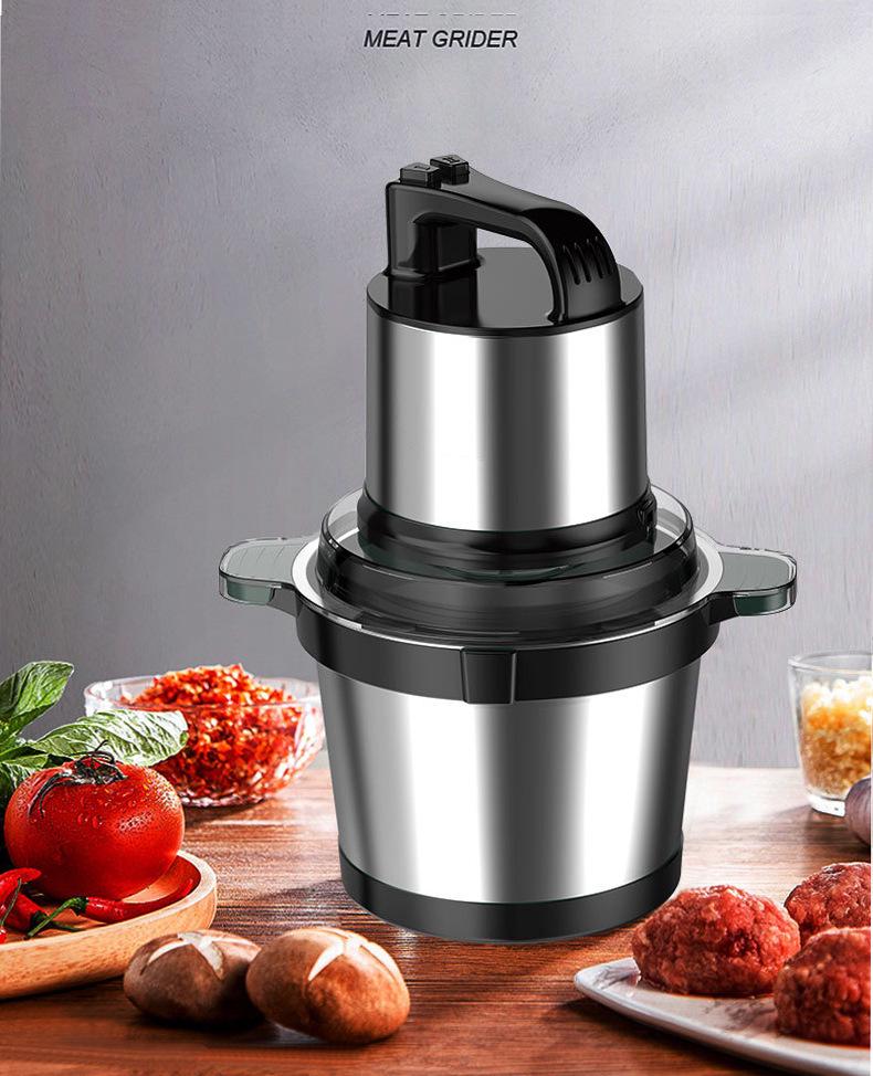 Multifunctional 4L Stainless Steel Meat Grinder and Food Processor (110V/220V)