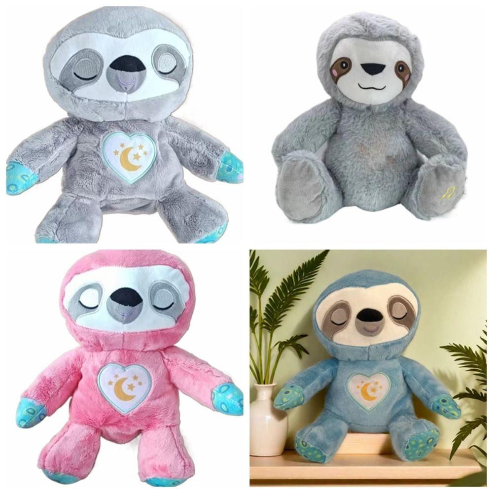 Simulation Sloth Breathing Toy Heart Baby Breath Toy Cute Sound Sleeping Doll Newborn Toddler