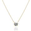 Elegant 18K Gold Zirconia Choker Necklace - 1.5 Carat 7.3mm CZ Crystal