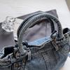 Vintage Denim Tragetasche Damen Schulter Umhängetasche