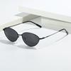 Vintage Metal Cat Eye Sunglasses With Uv400 Protection For Stylish Outdoor Wear
