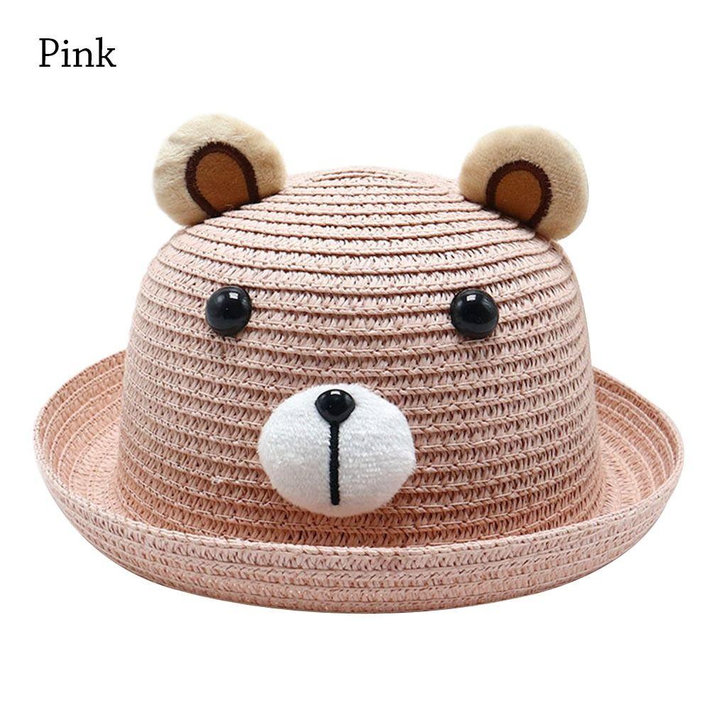 UV Protection Kids Bucket Hat Breathable Straw Hat Outdoor Sun Cap Children Boys Girls