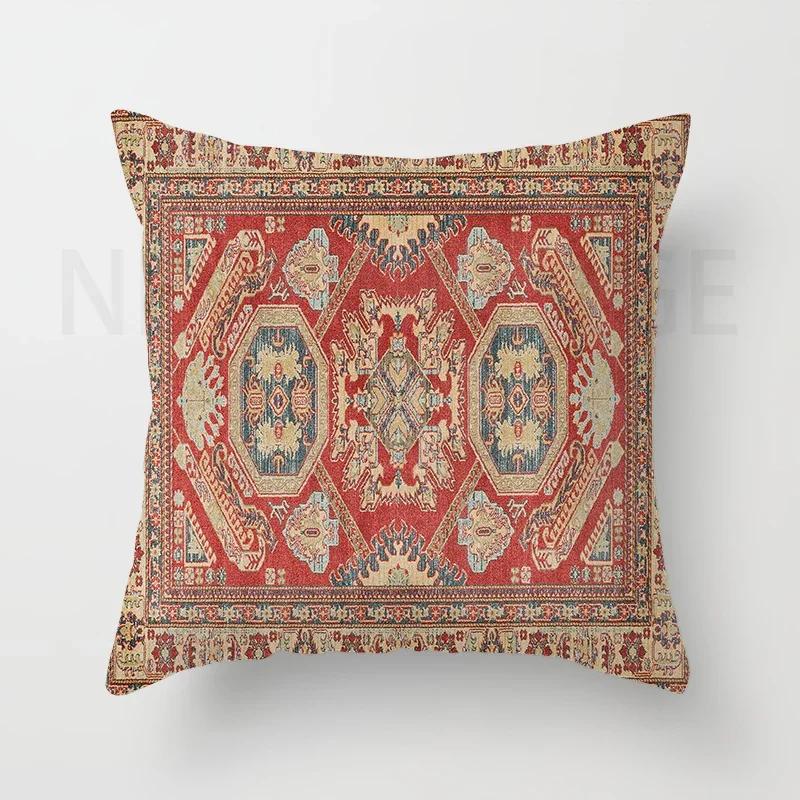 Red Moroccan ethnic style short plush pillowcase sofa cushion cover home decoration can be customized for you LK-- ,(20)