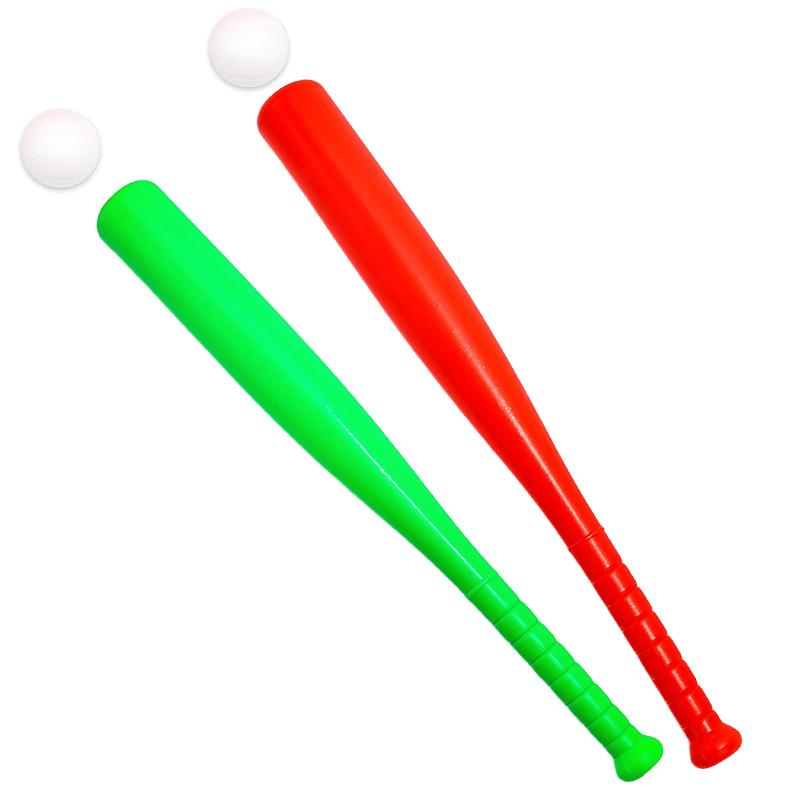 1/2/4PCS Baseball Bat Mixed color Plastic Baseball Bat with Ball 4 Colors Available Outdoor Baseball Park Backyard Game Gift ZYF