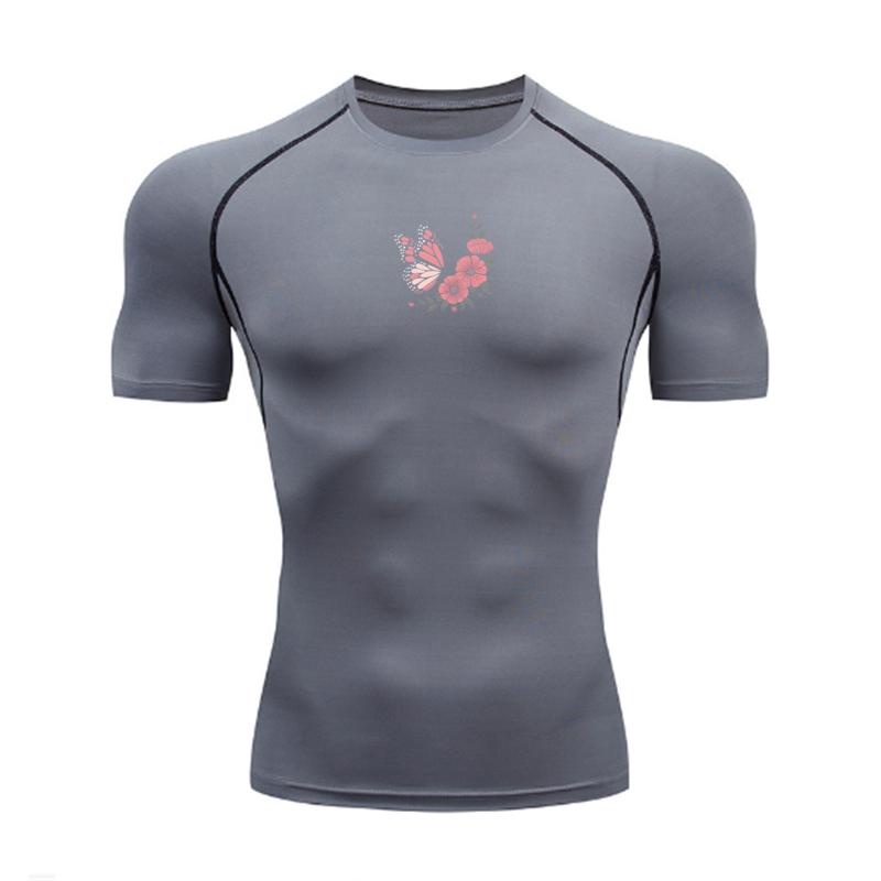 Moisture-Wicking Short-Sleeved Tight-Fitting Sports Top Casual Versatile Breathable Quick-Drying Lightweight for Running and Cycling Fashion