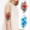 12pcs Temporary Tattoo Orchid Tattoos Waterproof Long-lasting Body Stickers Floral Tattoos Colorful Tattoos Watercolor For