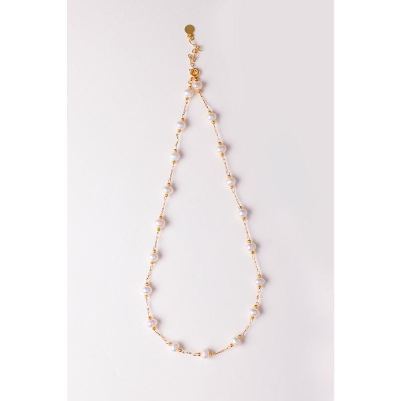 Women Light Luxury Minority Design Crystal Pearl Beaded Clavicle Necklace