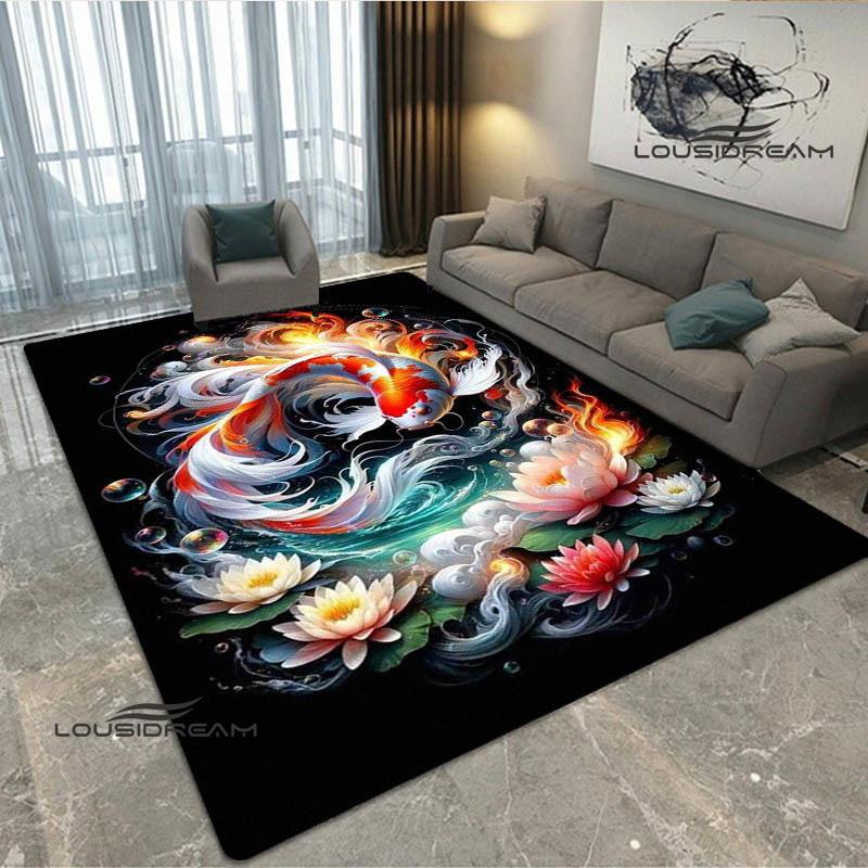 3D fish Cute printed carpet Non -slip carpet Yoga mat door mat photography props kitchen mat area rug birthday gift