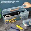 Transparent Handheld Toolbox Portable Large Capacity Thickened Plastic Hardware Tool Storage Box With Handle Tool Organizer Box