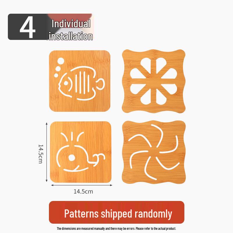 

Wooden Insulated Non-slip Placemat - Heat-Resistant Casserole Pad