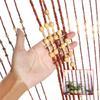 Bamboo Bead Curtain String Door Curtain Beaded Wooden Curtain Shade Ideal Gift W/ Solid Crossbar fit Doorway Simple Installation