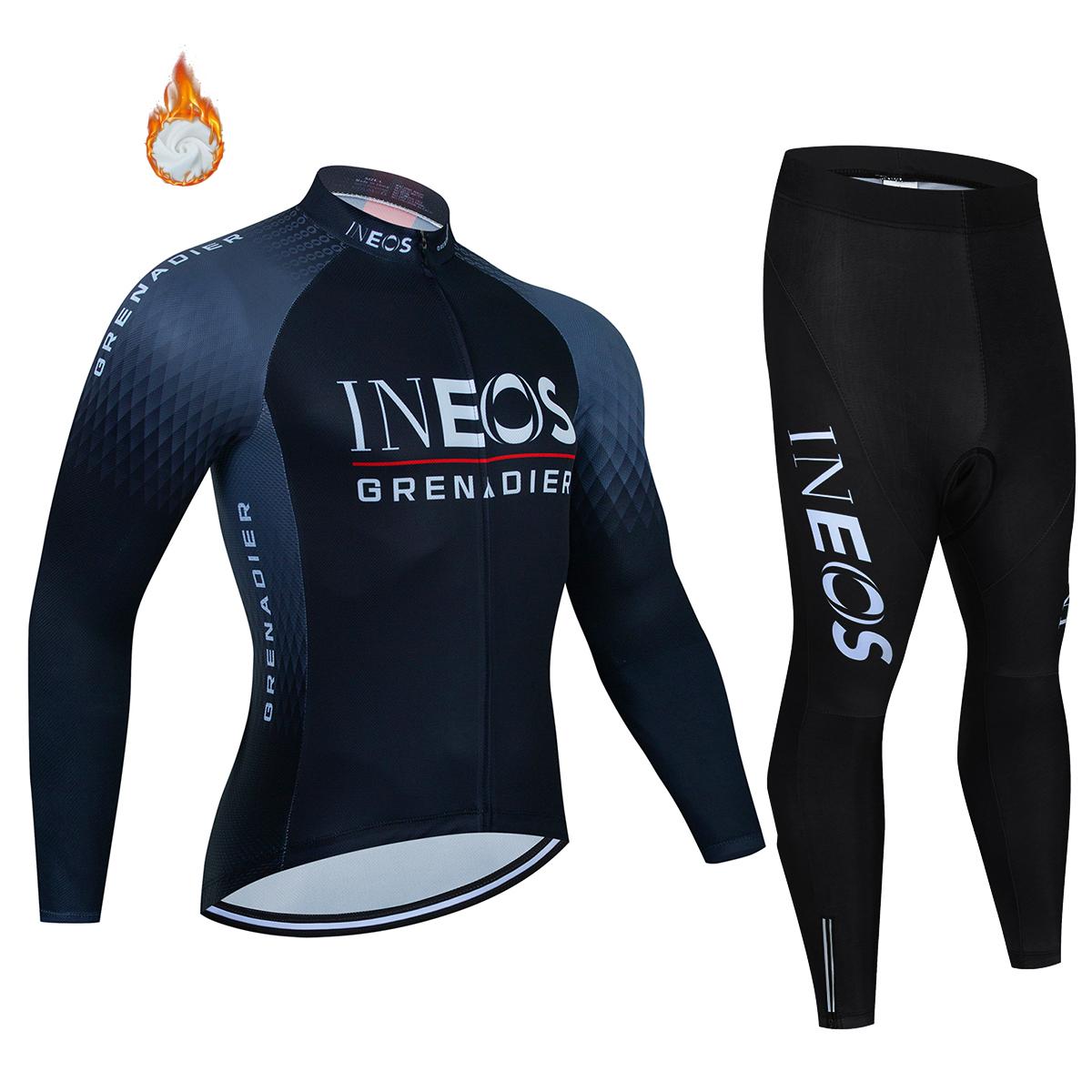

Grenadier Pro Team Tricuta Велосипедная Мужская 2026 Мужская Велосипедная Одежда Гелевая Одежда Куртка Комплект Джерси на лямках Зимний Флисовый Костюм S