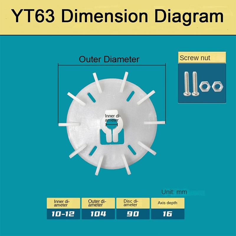 New 1set  Adjustable Motor Cooling Fan Motor Fan Blade Impeller Motor Fan Vane High Temperature For Hydraulic Motor Accessories