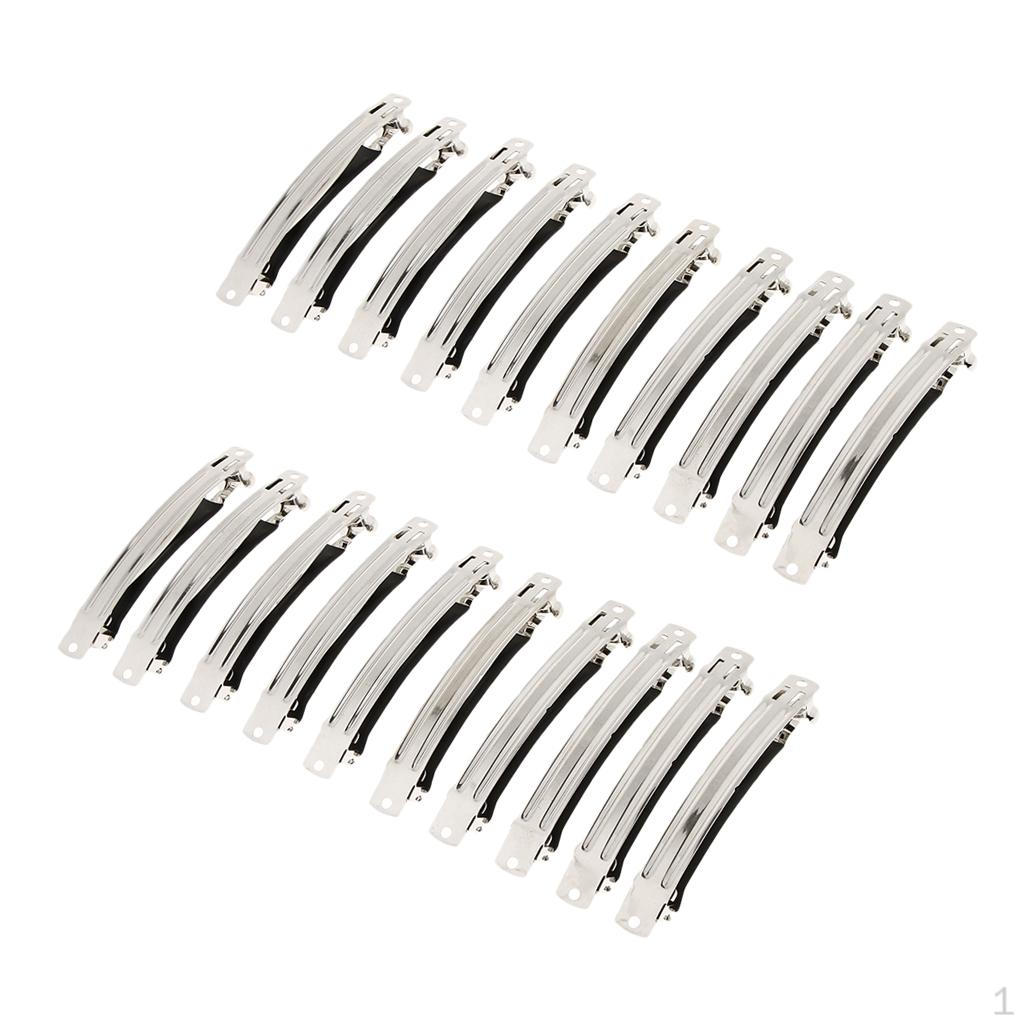 

20 штук Металлические зажимы 10 см Автоматические французские заколки-банты для волос Пустые для аксессуаров