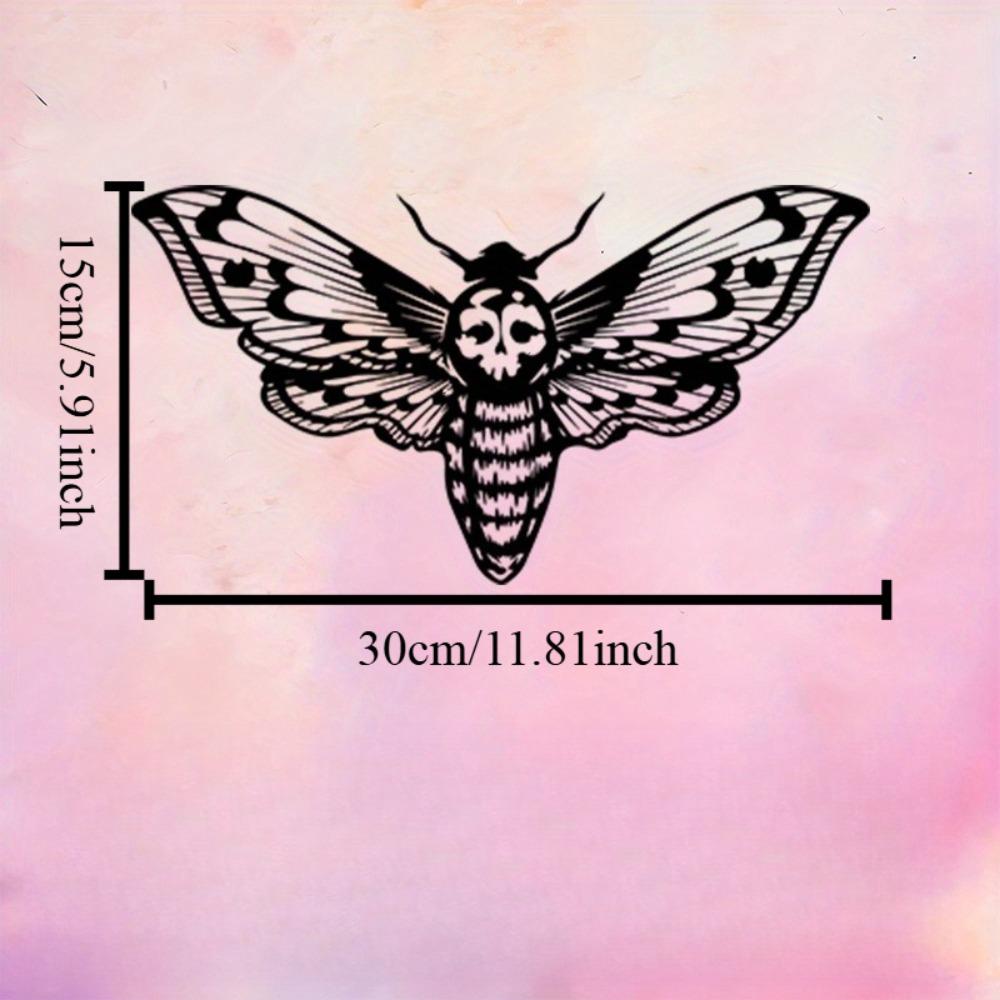 

Skull Moth Metal Wall Art Gothic Home Decor Sculpture Halloween Insect Gift 12in