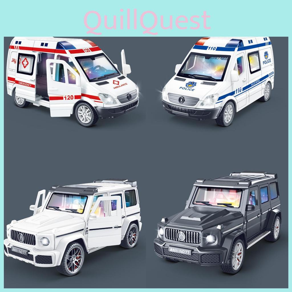 Childrens Inertia Light Sound Toy Car With Open Doors Emergency Police Suv For Educational Play