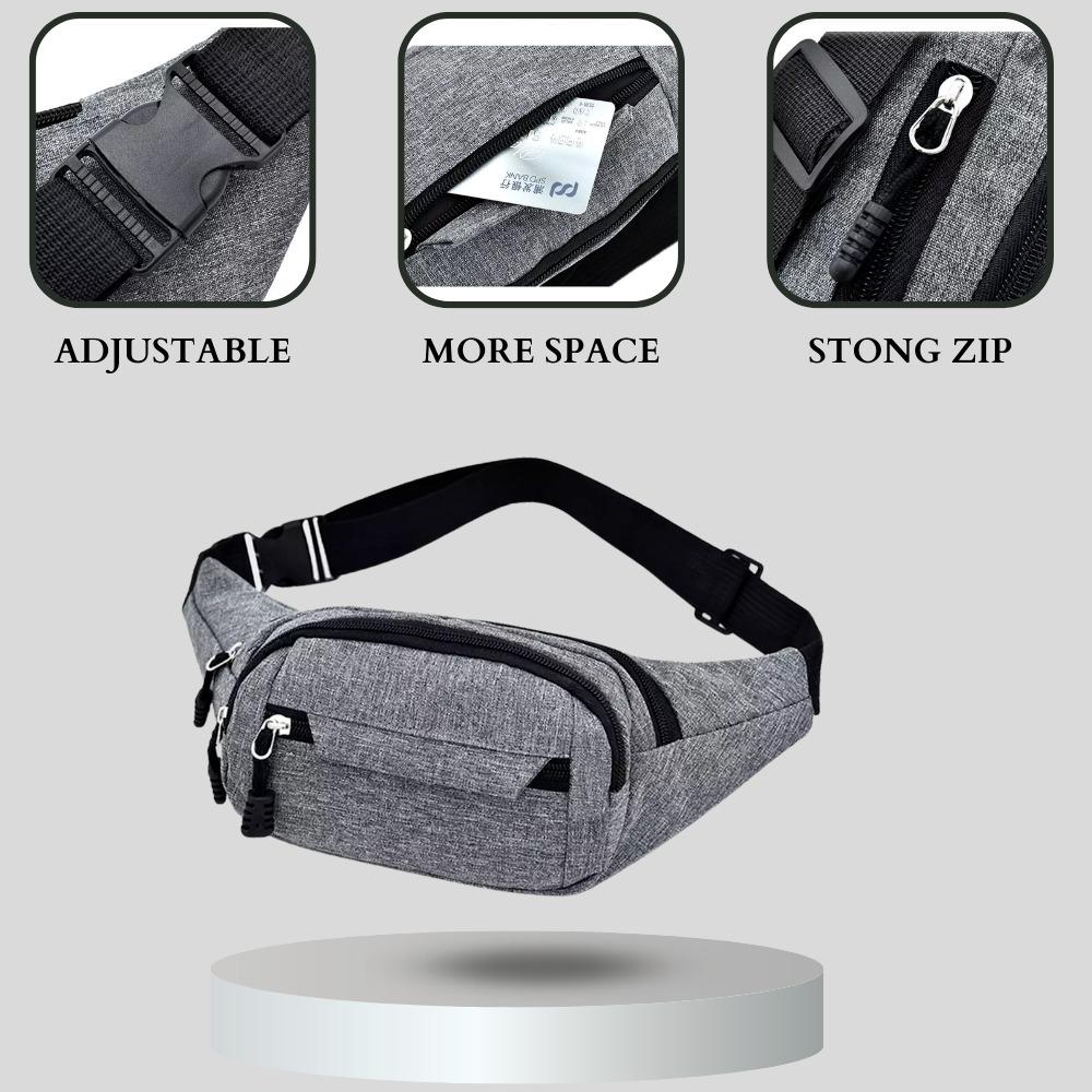 Waist Bum Bag Men Women Fanny Pack Travel Holiday Money Belt Zip Pouch Wallet