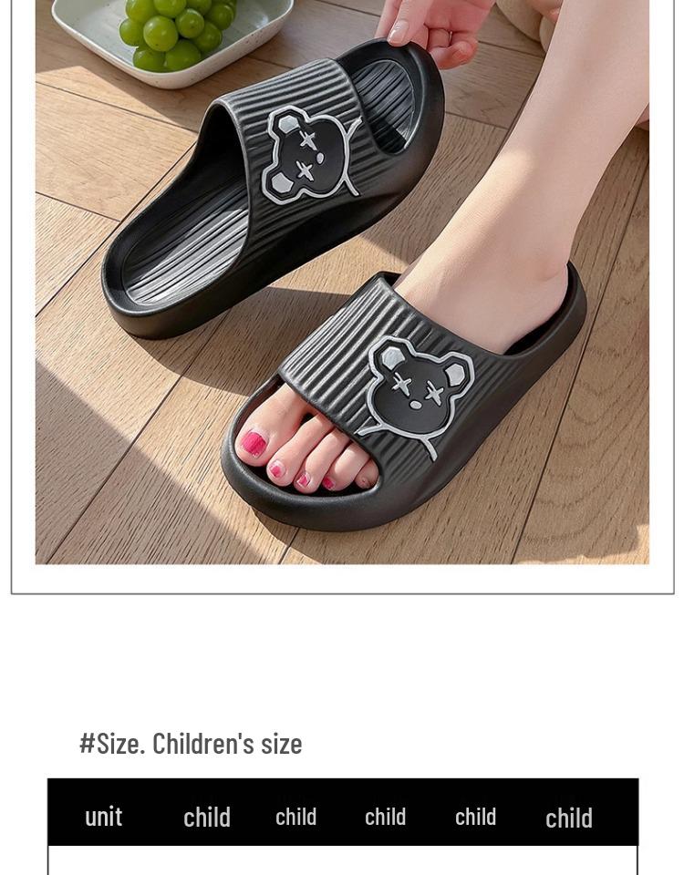2024 New Girls' Anti-Slip Cartoon Indoor Slippers - Summer Bath Sandals for Kids