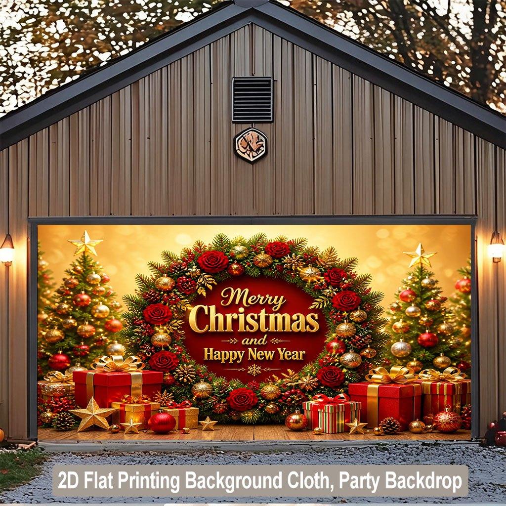 1Pcs Merry Christmas String Lights Ivy Decoration Background Winter Backdrop For Photo Studio Photo Booth Party