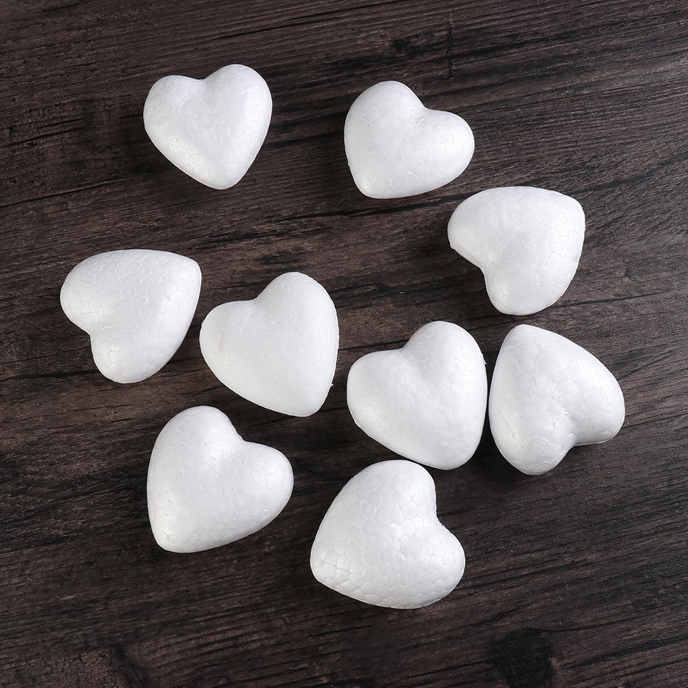 6/8.5/10/15cm Heart Foam Mould DIY Cake Practice Mould Polystyrene Styrofoam for Wedding Party Decor Foam Kitchen Accessories
