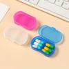 Snap-on design 2-gird Pill Box Dust-proof Pill Packing Box Mini Medicine Box  Medicine Storage