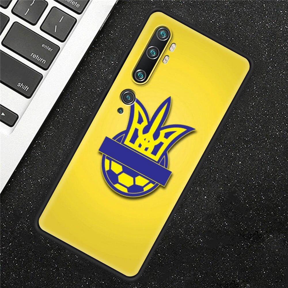 Ukraine Flag Painted Bling Case For Xiaomi Mi Poco X3 NFC M3 Pro Note 10 Lite 11 10T Pro 5G 9T Silicone Phone Coque Black Cover