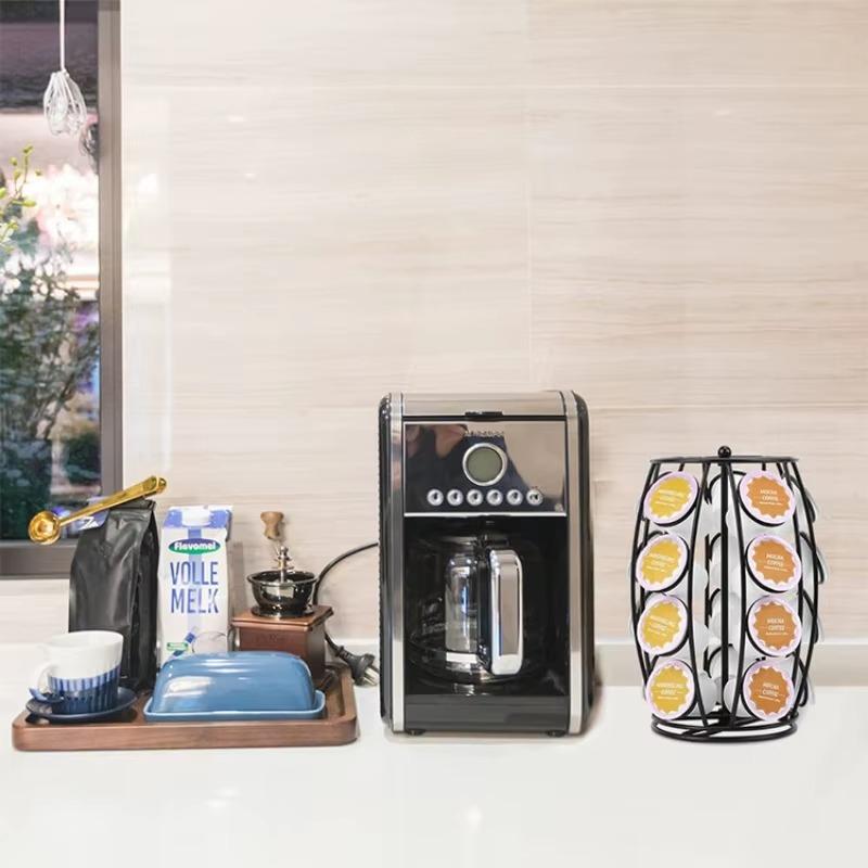 360 Rotating Coffee Pod Holder for K-Cup, 20 Capsule Capacity Carousel Tower, Kitchen Countertop Storage Organizer Rack Stand