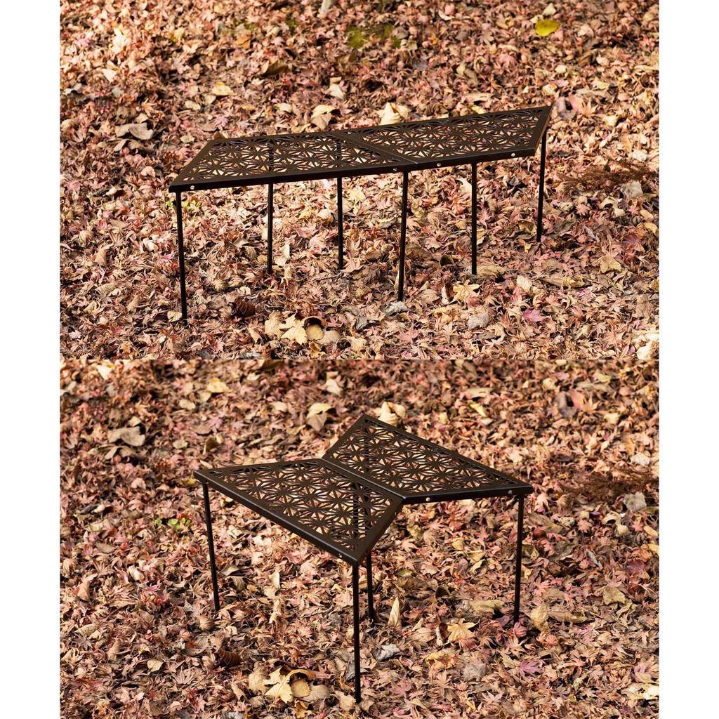 Japanese Pattern Outdoor Table Set of Camping Bonfire Changes with Combination of S'more 2, Table, Table, Assembly, (Set 2)