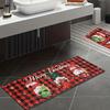 Christmas Gnome Kitchen Floor Mat Anti-slip Rug Home Decor Doormat for Hallway Balcony Living Room Bathroom Carpet