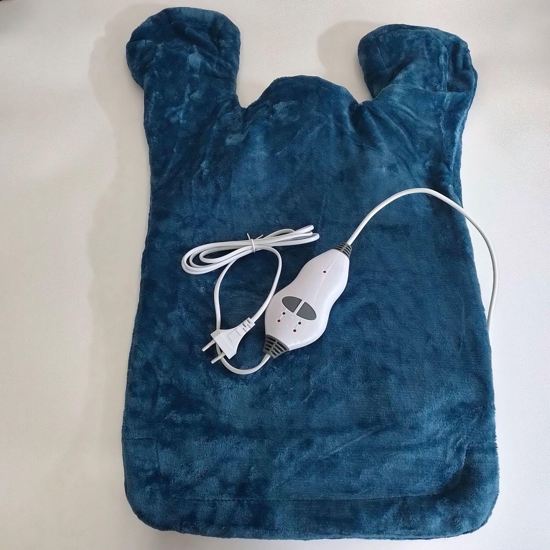 

Shawl Heating, 2-in-1 Heating Pad Massage Heating Shawl, Massager 220V flat plug синий