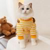 Vêtements pour animaux à quatre pattes automne chaud chat chiot chien mignon animal laisse salopette vêtements chat teddy