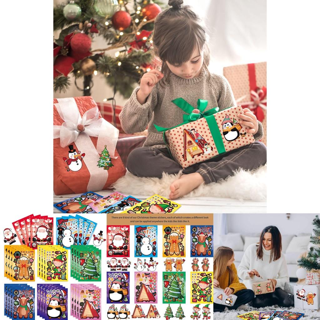 Cute Cartoon Christmas Santa And Snowman Diy Sticker Pack For Fun Kids Crafts And Journaling With 16 Sheets