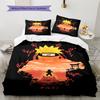 Naruto Uzumaki Naruto Anime Character Pattern Bedding Home Decoration Birthday Gift (1 * duvet cover + 2 * pillowcase, without core)