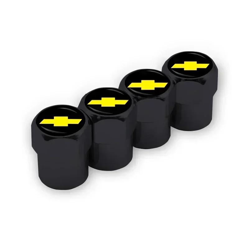 4Pcs Car Aluminum Metal Wheel Tire Valve Caps Car Accessories For Chevrolet Colorado Cruze Spark Captiva Malibu Trax Aveo Camaro