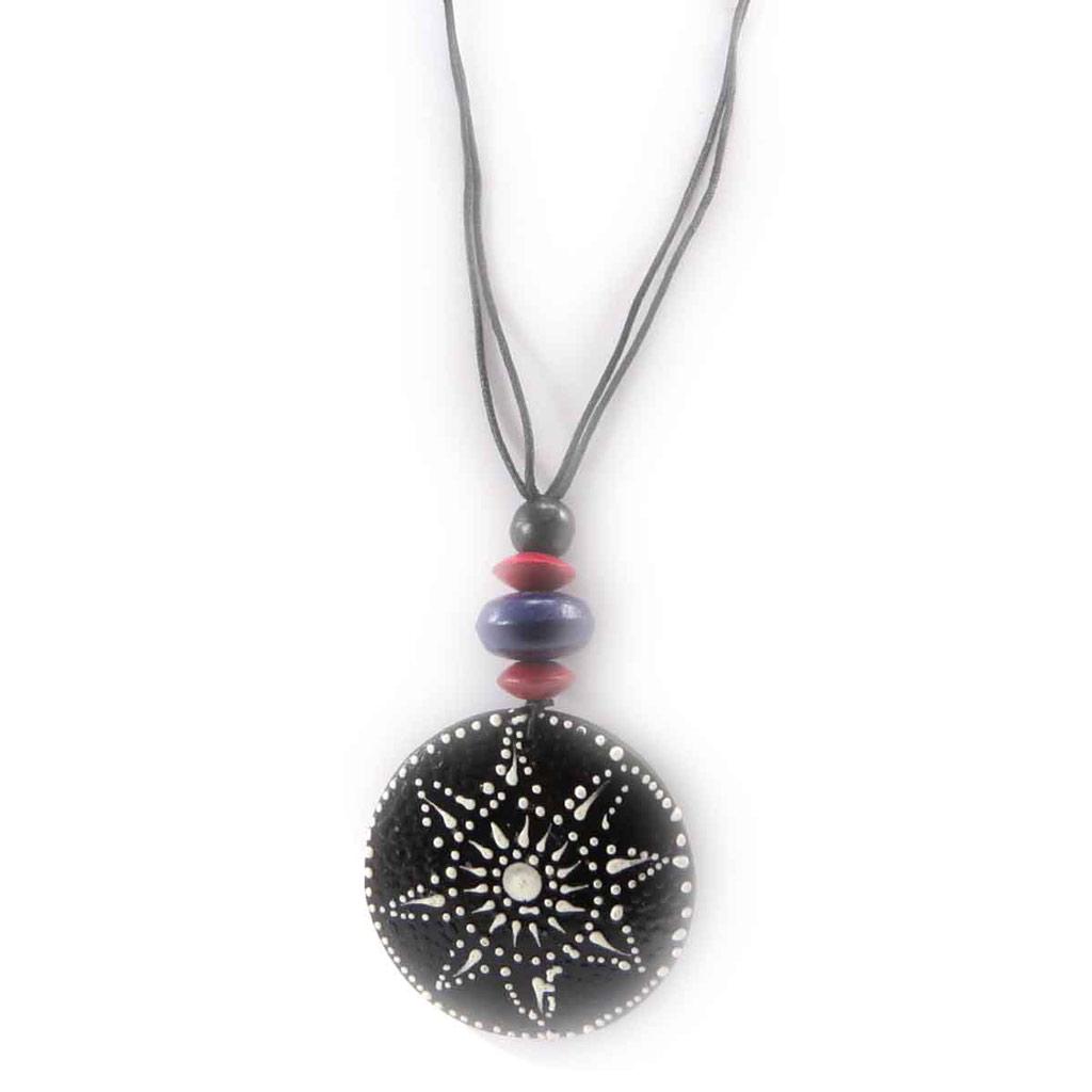 Les Trésors De Lily [J8480] - Collier 'Kilimanjaro' noir rouge violet