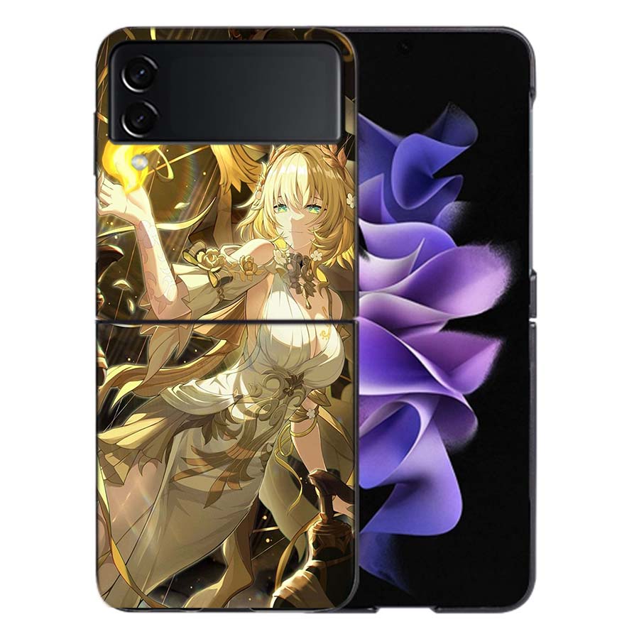 

Star Rail Aglaea Coque For Samsung Z Flip7 6 Galaxy Case Shockproof Z Flip5 Z Flip3 4 5G Hard Cover Phone TPU PC Hard Funda Galaxy Z Flip 3 5G