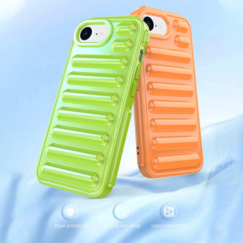 Kapsel-Serie für iPhone 16e Hülle Weiche TPU Gerippte Anti-Sturz Handyhülle