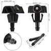 ACROPIX Windshield Wiper Washer Nozzle Jets for nis san Compatible with Note Black 7pcs