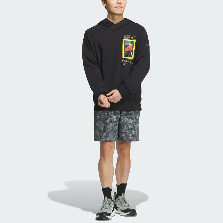 adidas X National Geographic Dwr Hoodie mit Grafikdruck Herren Tops Schwarz IS9524