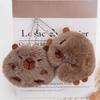 Capybara Plush Doll Squeak Toy Cartoon Keychain Bag Pendant Soft Doll Key Ring Backpack Car Bag Key Pendant Decor Kid Gift