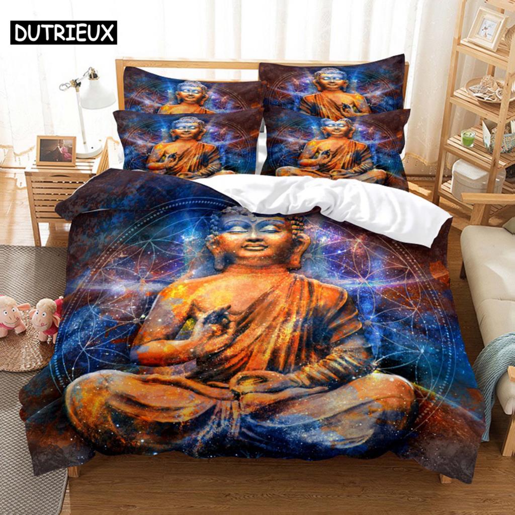 Buddha Quilt Cover Package Queen Dimension Size Single Size Size Full Size Bed 220x240cm Single Size King Dimension Full Bedding Sets Quilt Case