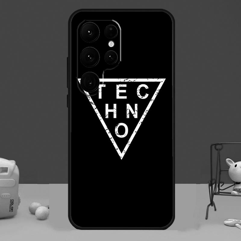 Love Techno Music Quotes Cover For Samsung Galaxy S24 S23 S22 S21 S20 FE Ultra Plus S8 S9 S10 Note 10 20 Ultra Case