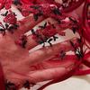 New Women Red Lace Exquisite Embroidery Floral Ultra-thin Deep V Sexy Lingerie Transparent Underwear Bra Set Erotic Costumes