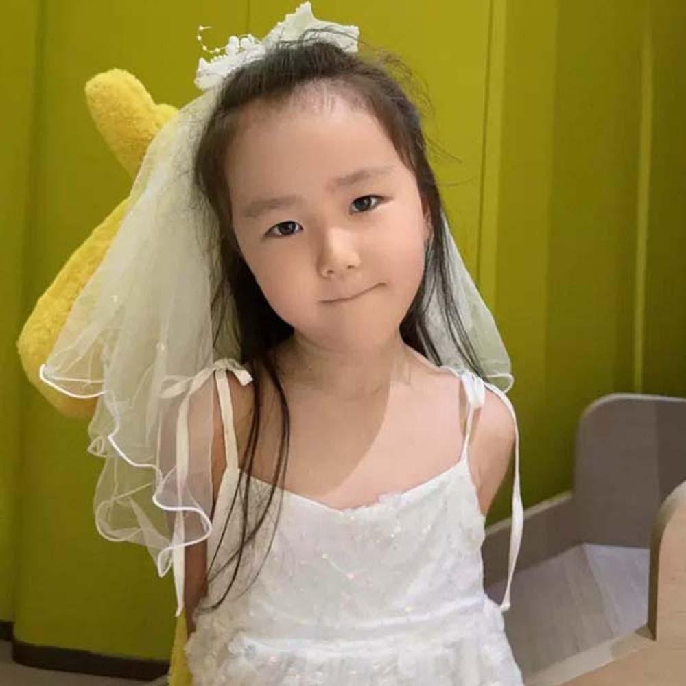 Mesh Veil Hair Clip White Bridal Tulle Elegant Girls Head Gauze  Hair Accessories