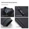 SHANSHAN Men's Business Casual Stand Collar Zipper Jacket