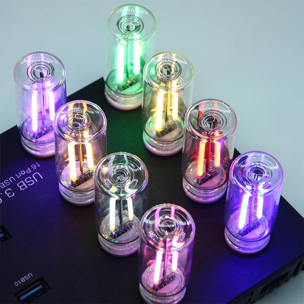 Colorful LED Night Light 5V USB Touch Control Atmosphere Lamp Mini Incandescent Bulb for Home Decoration 360Degree Lighting