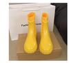 2025 Women's Fashion Elastic Band Waterproof Rain Boots - Thick Sole, Solid Color, Non-Slip & Versatile Casual Galoshes